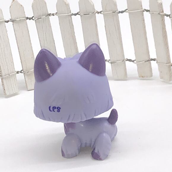 Littlest Pet Shop Authentic # 2241 Light Blue Purple Scottie Teal Eyes - Picture 2 of 4